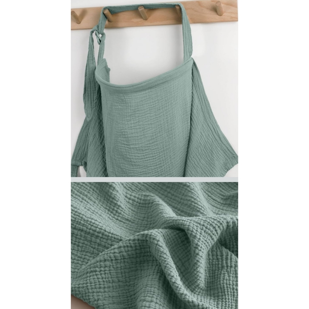 BlissMomum Nursing Cover Green - Picture 4 of 10